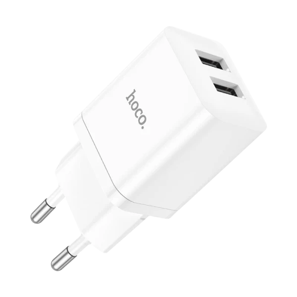 Сетевое З/У HOCO N25 2USB 2.1A с кабелем Type-C белый (1/13/130)