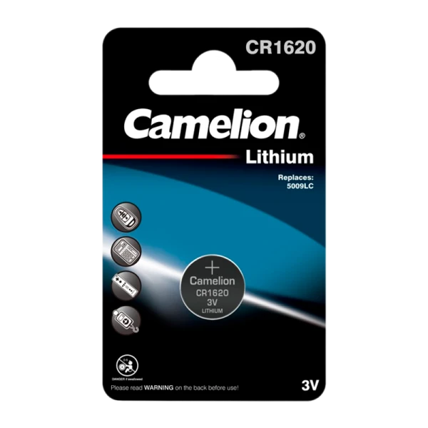Батарейка Camelion CR1620 BL1 Lithium 3V (1/10/1800)