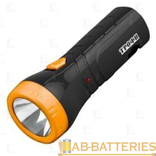 Фонарь туристический Трофи TA1 0.5W 1LED от аккумулятора черный (1/18)
