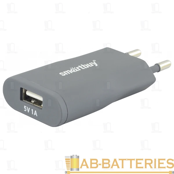 Сетевое З/У Smartbuy SATELLITE 1USB 1.0A серый (1/60)
