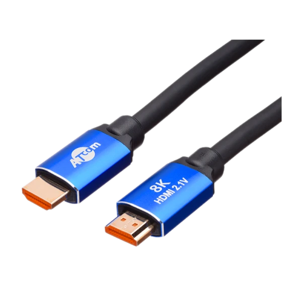 Кабель Atcom HDMI (m)-HDMI (m) 2.0м силикон ver.2.1 8K черный в пакете (1/75)
