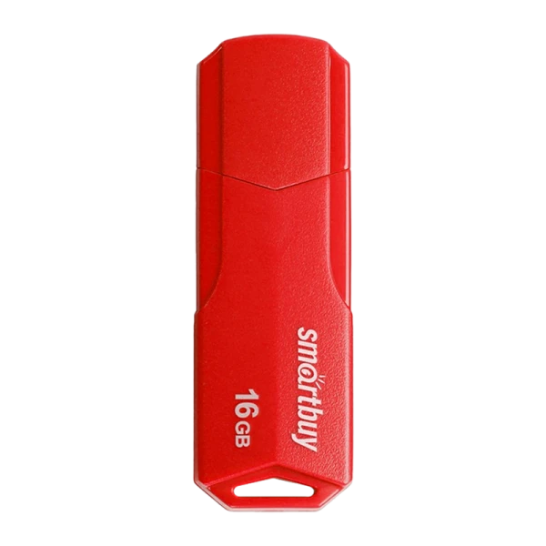 Флеш-накопитель Smartbuy Clue 16GB USB2.0 пластик красный