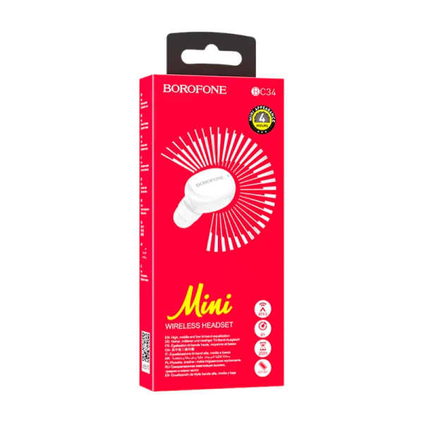 Беспроводная гарнитура Borofone BC34 белый (1/48/192)