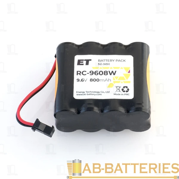 Аккумулятор ET RC-9608SM BL1 Чёрный, 9.6V, 800mAh, Ni-Cd (1/75)