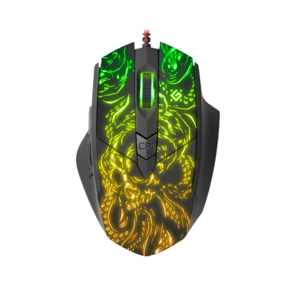 Мышь проводная Defender GM-650L Titan игровая USB RGB красный (1/40)