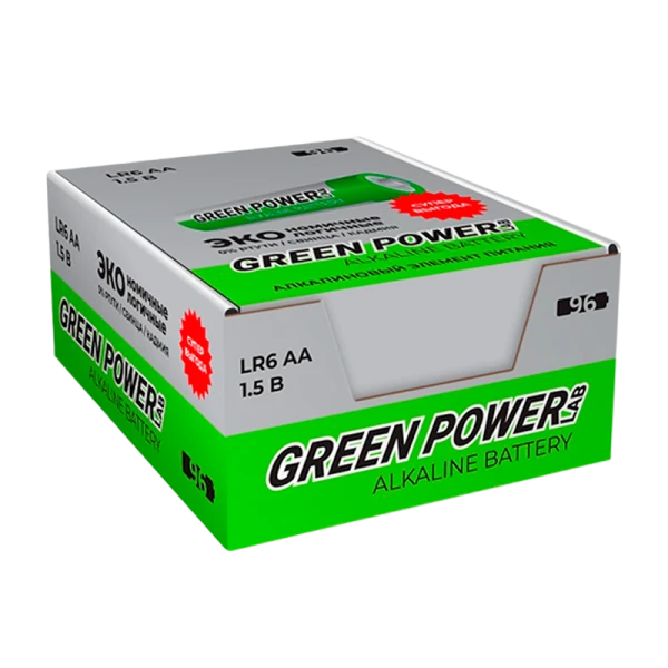 Батарейка GREEN POWERlab LR6 AA BOX96 Alkaline 1.5V (96/384)