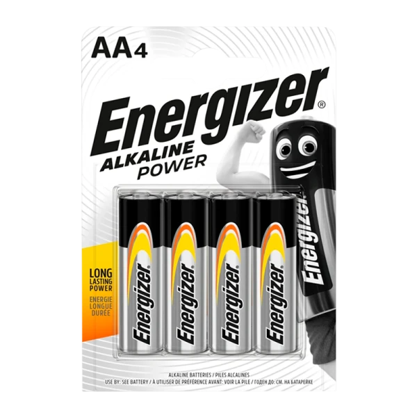 Батарейка Energizer Alkaline power LR6 AA BL4 Alkaline 1.5V (4/96/32256)