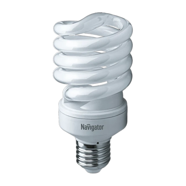 Лампа люминесцентная Navigator SF10 E27 30W 2700К 220-240V спираль (1/12/108)