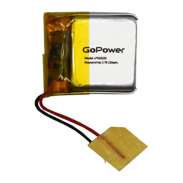 Аккумулятор Li-Pol GoPower LP502020 PK1 3.7V 150mAh с защитой (1/10)