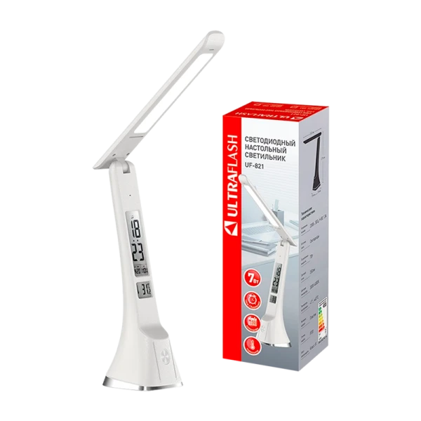 Светильник настольный Ultraflash UF-821 7W 230V на основании 3 цв. белый