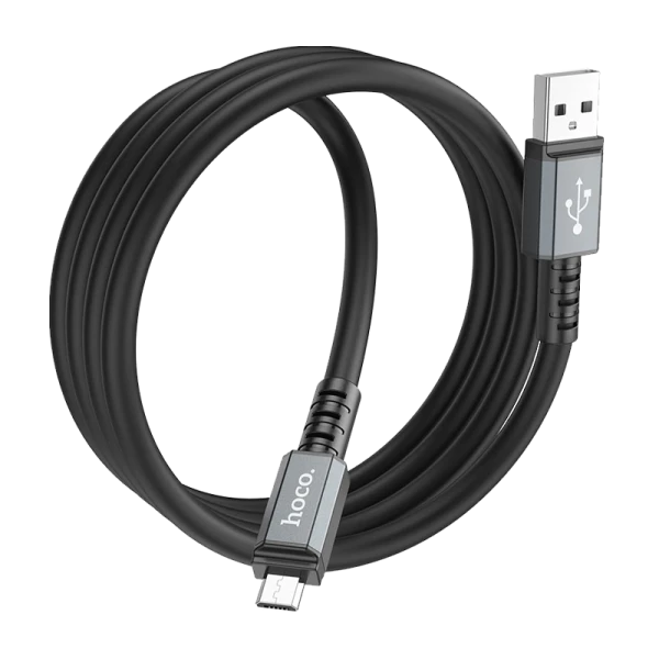 Кабель HOCO X85 USB (m)-microUSB (m) 1.0м 2.4A TPE черный (1/35/350)