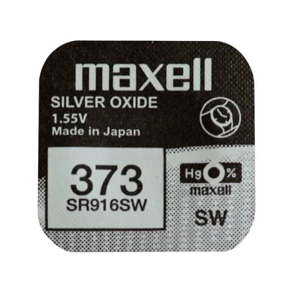 Батарейка Maxell 373 (SR916SW) BL1 Silver Oxide 1.55V 0%Hg (1/10/100)