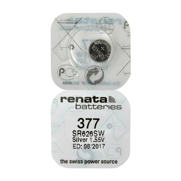 *Батарейка Renata 377 (SR626SW) Silver Oxide 1.55V (10/100) 