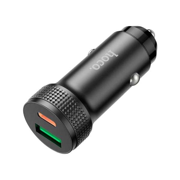 Автомобильное З/У HOCO Z49B 1USB/Type-C 3.0A 38W QC3.0 черный (1/13/130)