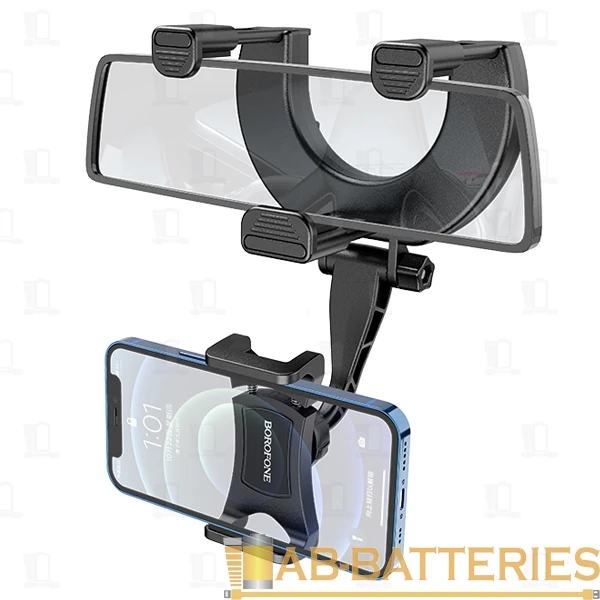 Держатель автомобильный Borofone BH49 на зеркало заднего вида черный (1/32)