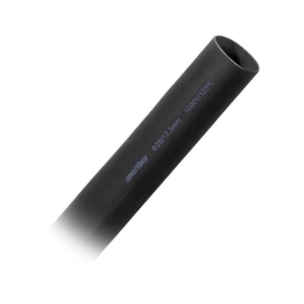 Термоусаживаемая трубка Smartbuy 25/12,5, черный, 1 метр (SBE-HST-25-b)