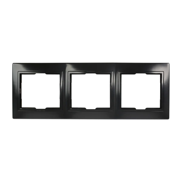 Рамка Smartbuy 3-местная горизонтальная черная "Венера"