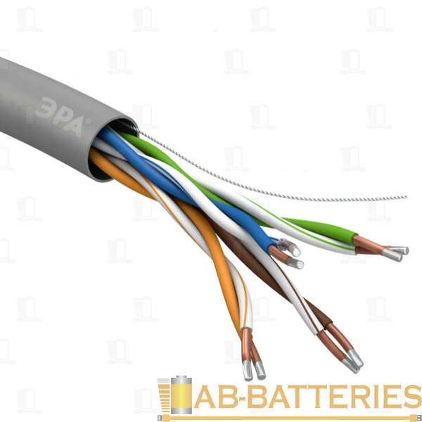 Витая пара ЭРА SIMPLE UTP CCA 305.0м кат.5е серый (1/2)
