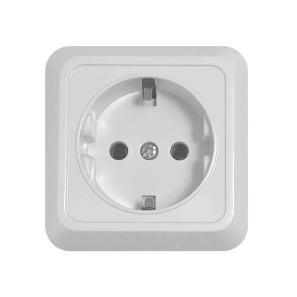 Розетка Прогресс Fit 1гн. 10A С/З ABS + Керамика белый (1/10/200)