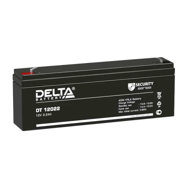 Аккумулятор свинцово-кислотный Delta DT 12022 12V 2.2Ah (1/20)