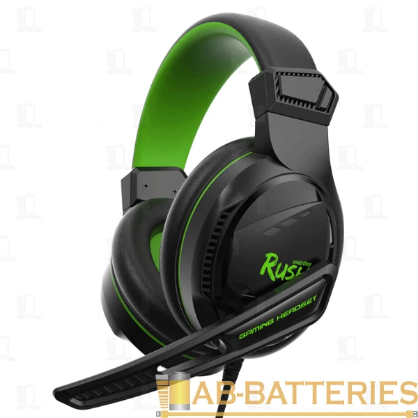 Наушники полноразмерные Smartbuy Rush BEAT'EM с микр. игровые черный зеленый (1/20)
