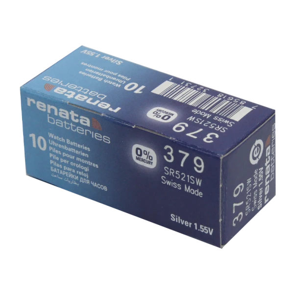 *Батарейка Renata 379 (SR521SW) Silver Oxide 1.55V (10/100) 