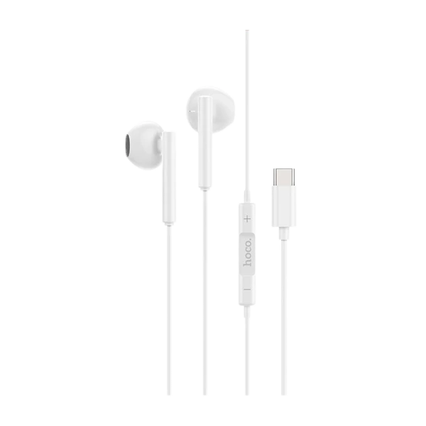 Наушники вставные HOCO M65 с микр. Type-C (m) белый (1/20/120)