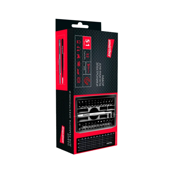 Отвертка с набором бит Smartbuy 51 предмет