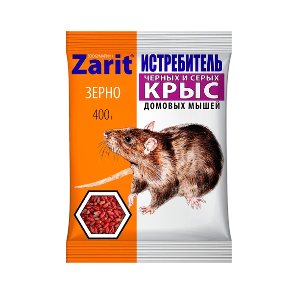 Зерно Zarit Истребитель Зоокумарин+ 400гр. 35шт/кор Летто