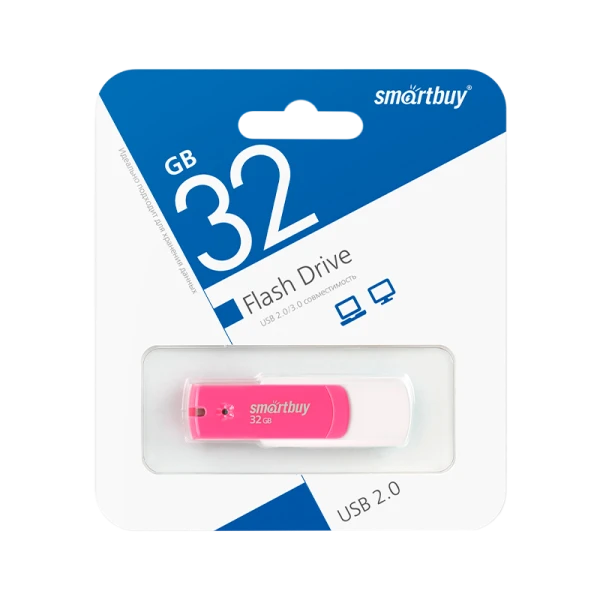 Флеш-накопитель Smartbuy Diamond 32GB USB2.0 пластик розовый