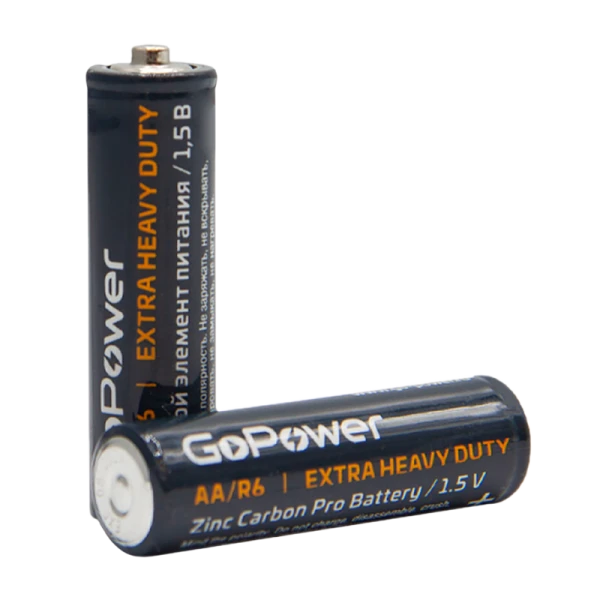 Батарейка GoPower R6 AA Shrink 2 Heavy Duty 1.5V (2/60/1200)