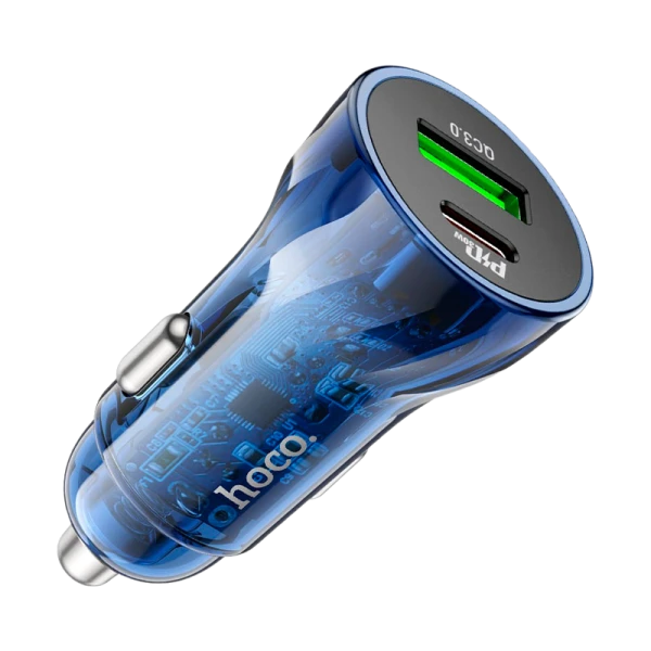 Автомобильное З/У HOCO Z47 2USB 3.0A 20W QC3.0 синий (1/13/130)