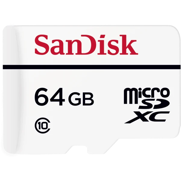Карта памяти microSD SanDisk High Endurance 64GB Class10 20 МБ/сек с адаптером