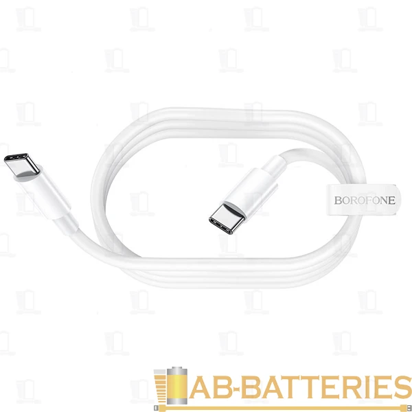 Кабель Borofone BX44 Type-C (m)-Type-C (m) 2.0м 5.0A 100W силикон белый (1/36/144)