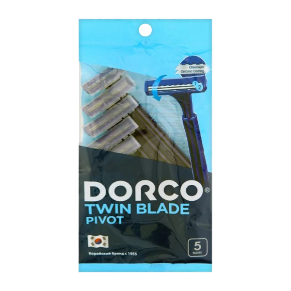 Бритва DORCO TD-705 2 лезвия пластиковая ручка 6шт. (1/24)