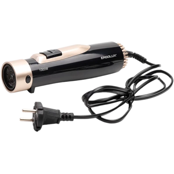 Фен Ergolux ELX-HD04-C64 1000W с расческой золотой черный