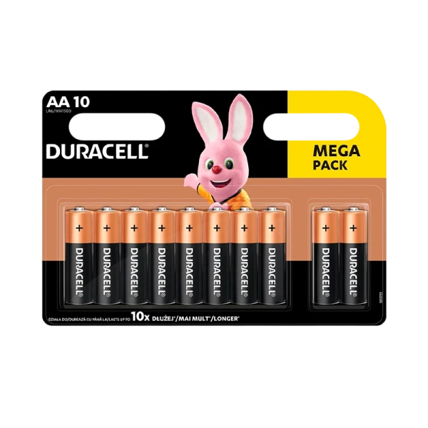 Батарейка Duracell Basic LR6 AA BL10 Alkaline 1.5V (10/80)