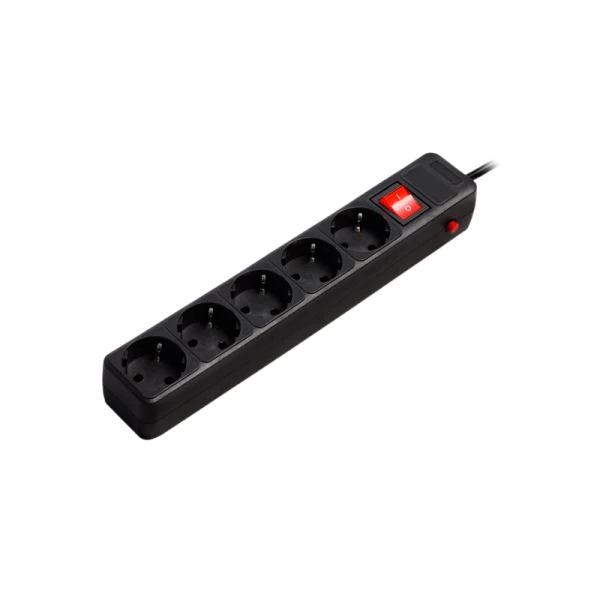 Сетевой фильтр Smartbuy SBSP 5р.С/З 10A с выкл. 3.0м черный (1/45)