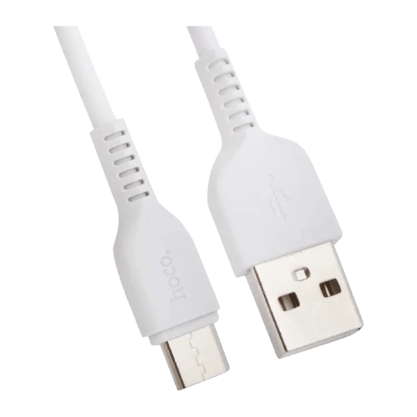 Кабель HOCO X13 USB (m)-microUSB (m) 1.0м 2.4A ПВХ белый (1/36/360)