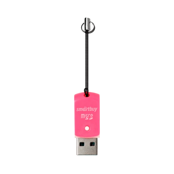 Картридер Smartbuy 706 USB2.0 microSD розовый (1/20)