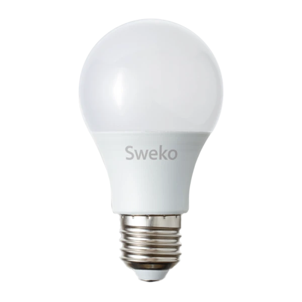 Лампа светодиодная Sweko A60 E27 15W 4000К 230V груша (1/5/100)