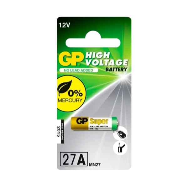 Батарейка GP LR27/A27/MN27 BL1 Alkaline 12V (1/10/600)