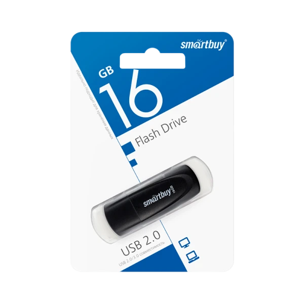 Флеш-накопитель Smartbuy Scout 16GB USB2.0 пластик черный