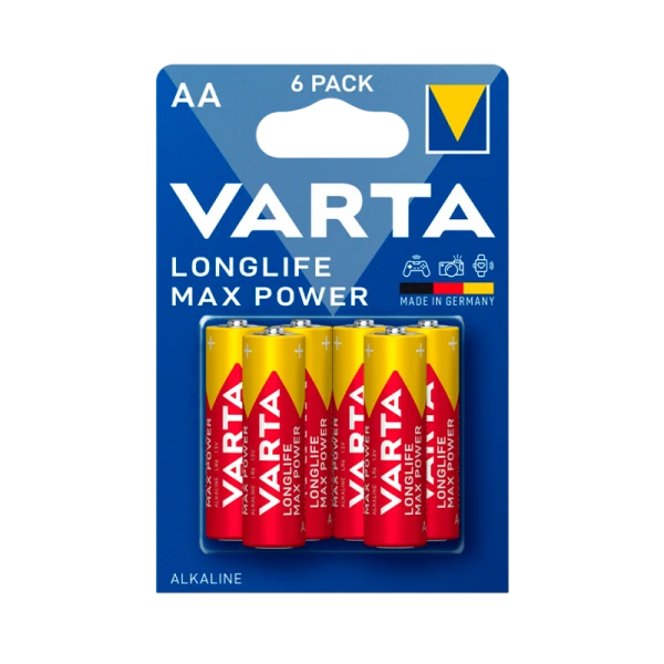 Батарейка Varta LONGLIFE MAX POWER (MAX TECH) LR6 AA BL6 Alkaline 1.5V (4706) (6/60/300)