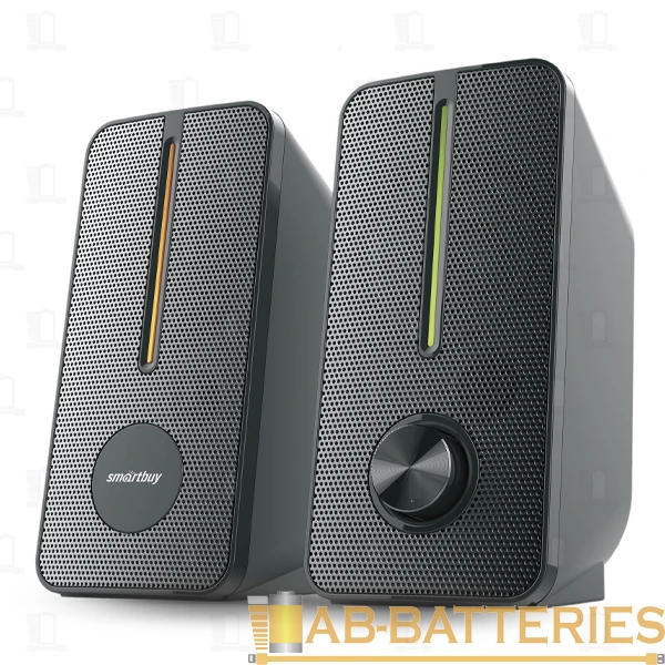 Колонки 2.0 Smartbuy A3 6W USB+Jack 3.5мм черный (1/24)