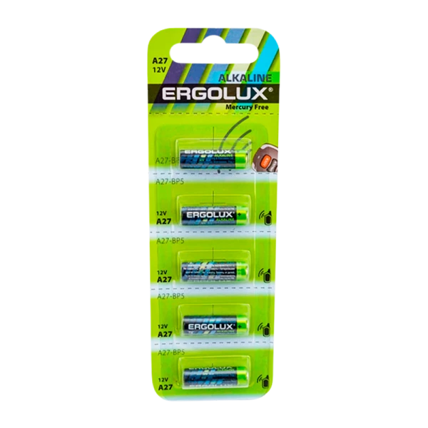 Батарейка Ergolux LR27/A27/MN27 BL5 Alkaline 12V (5/60/480)