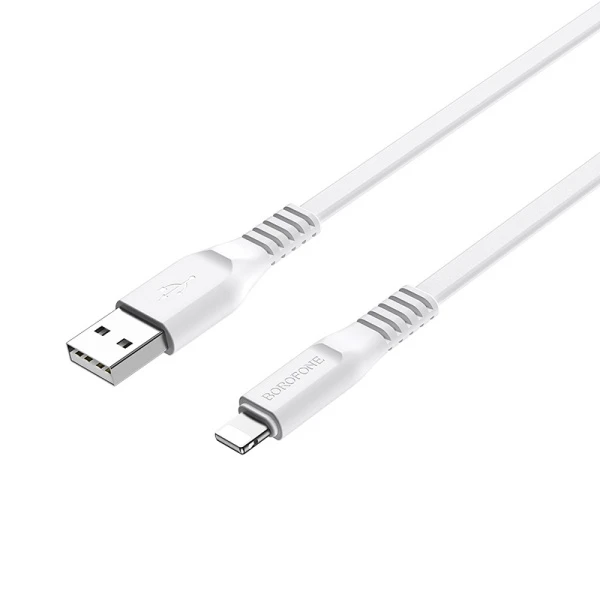 Кабель Borofone BX23 USB (m)-Lightning (m) 1.0м 2.0A ПВХ белый (1/360)