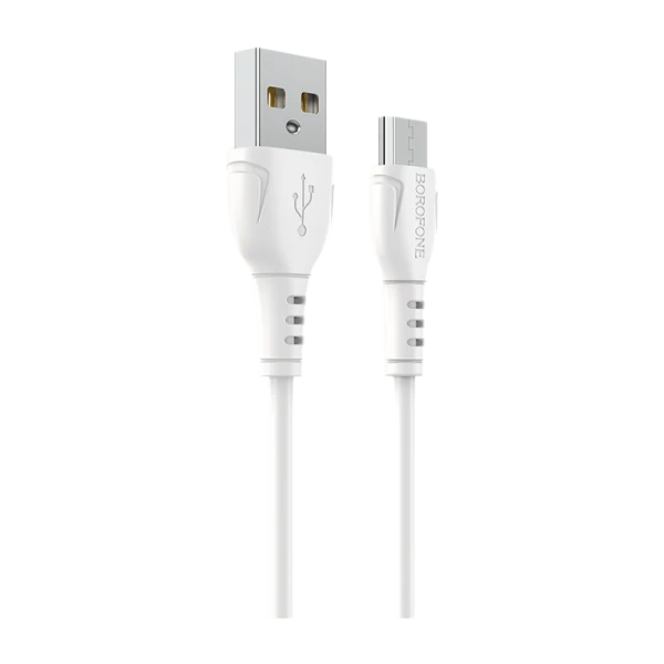 Кабель Borofone BX51 USB (m)-microUSB (m) 1.0м 2.0A ПВХ белый в коробке (1/360)