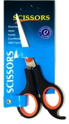 Ножницы канцелярские SCISSORS 6.5" пластиковые ручки МИКС на блистере(Китай)(24/600)