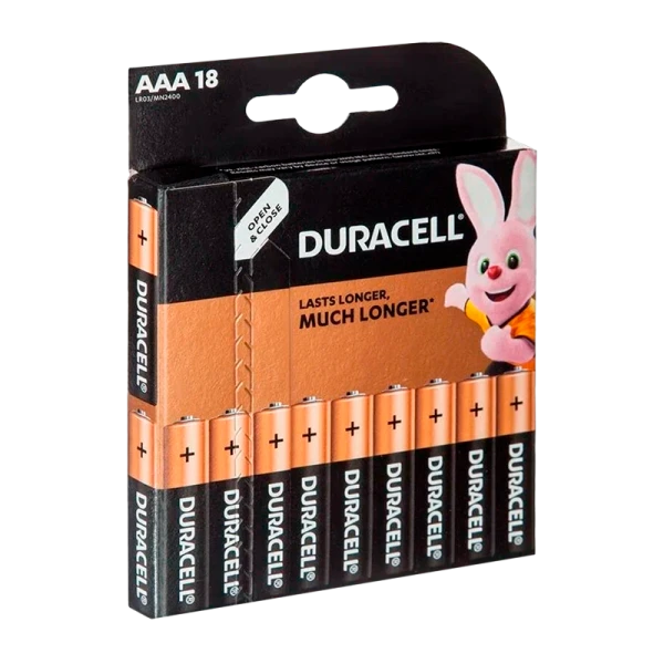 Батарейка Duracell Plus LR03 AAA BL18 Alkaline 1.5V (18/180/41760)